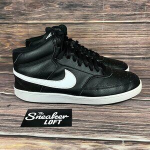 Nike Men's Court Vision Mid Black Athletic Shoes